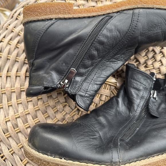 Andrea Conti Women's Ankle Boots Black Zip Comfort Flat 38 EU 7.5 US Excellent - Picture 7 of 16